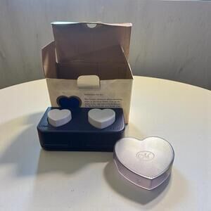 CREATIVE MEMORIES  MINI HEART MAKER PUNCH WITH STORAGE CONTAINER,ORIGINAL BOX